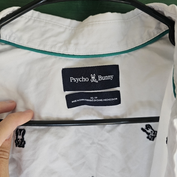 Psycho Bunny Seneca Oxford All Over Embroidered Long Sleeve Shirt - Picture 4 of 15